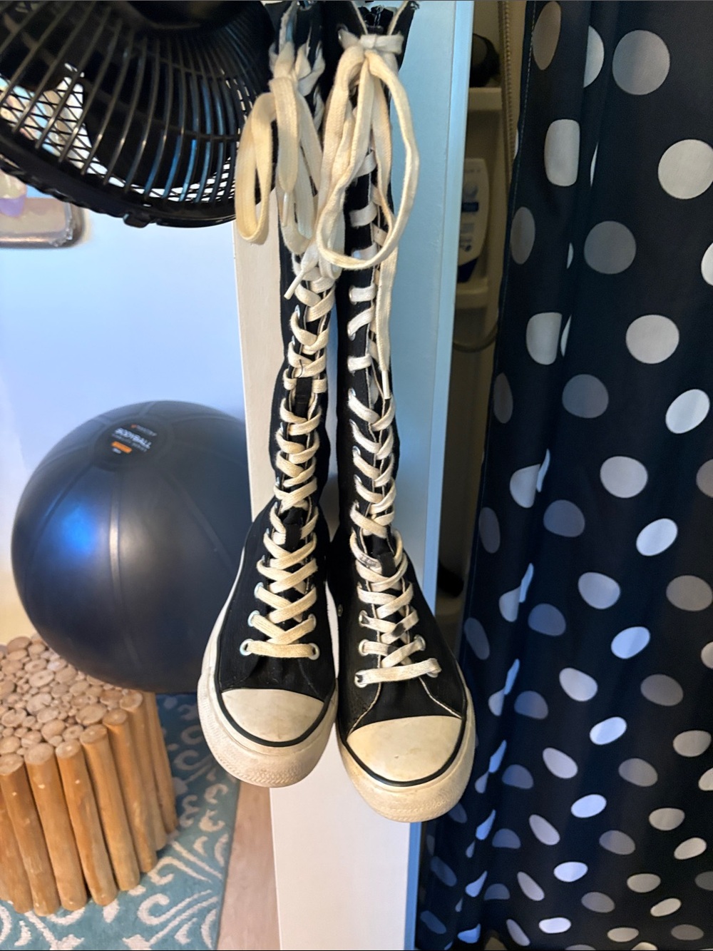 Black High-Top Lace-Up Women's AirWalk Sneakers